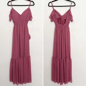 Morilee Madeline Gardner Chiffon Bridesmaid Dress Ruffled V-Neckline 21601